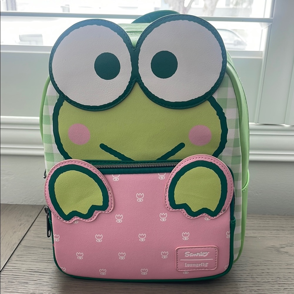 Like new Loungefly Keroppi Gingham Mini Backpack